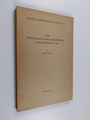 Osto Aalto : Zur psychologie der euklidischen raumanschaung