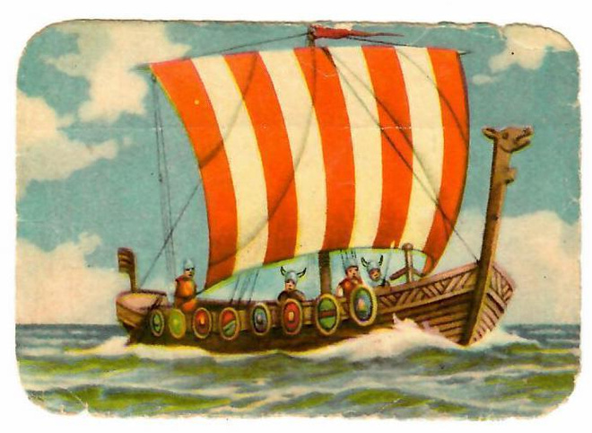 EAS 3054 - Nelkku - Viikinkilaiva - 1950-luvulta