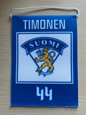 Kimmo Timonen #44 Suomen maajoukkuepelipaitaviiri
