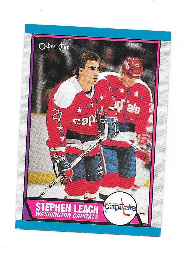 1989-90 OPC #67 Stephen Leach Washington Capitals RC