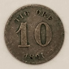 Ruotsi 10 Äyrin Kolikko 1891 - pikkukuva 1