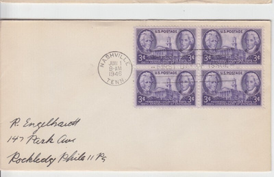 USA FDC 1946 nelilöllä