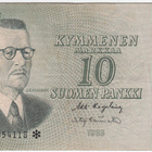 10 Markkaa 1963 A-sarjaa tähdellä, vl.II, kl.4 - pikkukuva 1