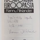 Hannu Niklander : Tuokiokuvia Euroopasta (signeerattu, te... - pikkukuva 3