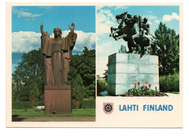 Lahti: Vapauden kuningatar ja  Hakkapeliittapatsas