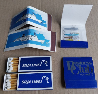 Silja Line mainostikut ja ompelutarvikkeet