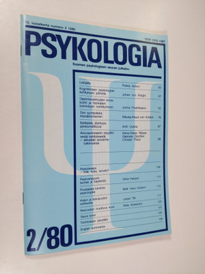 Psykologia 2/80 : Suomen psykologisen seuran julkaisu