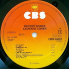 Leonard Cohen – Recent Songs (LP) - pikkukuva 3