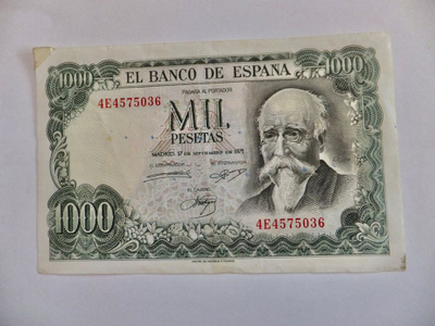Espanja Spain 1000 pesetas 1971 AIka Hyvä