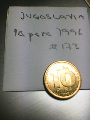Jugoslavia 10 para 1996, km#173