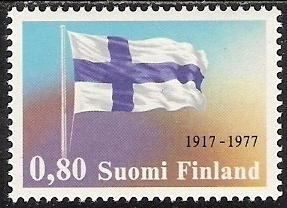 1977 Itsenäisyys 60 vuotta ** 0,80 mk LaPe 818