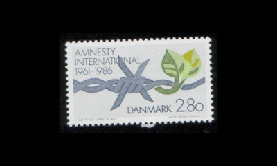 Tanska 856 ** Amnesty 25v (1986)