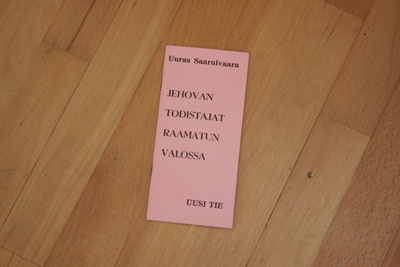 Uuras Saarnivaara Jehovan todistajat Raamatun valossa T1