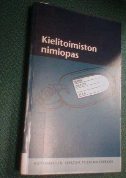 Mikkonen ym: KIELITOIMISTON NIMIOPAS (1p.2008) Sis.postikulu