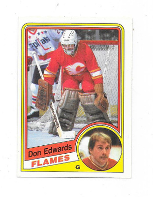1984-85 OPC #222 Don Edwards , Calgary Flames MV