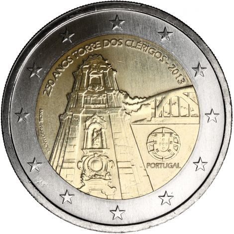 Portugali 2013 2 € Torre dos Clérigos UNC