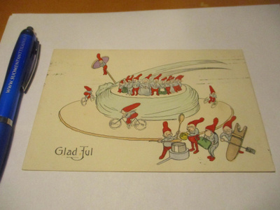 Tonttukortti Glad Jul - 1906 Lohjan Vaanilaan
