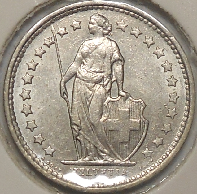 Switzerland. 1/2 franc 1977.