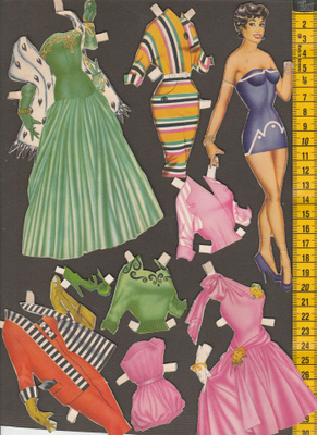 Paperinukke lady 1950-luku