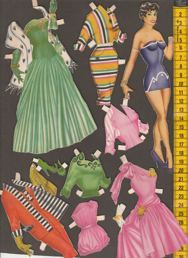 Paperinukke lady 1950-luku