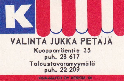 Tampere, Jukka Petäjä , Kesko  , 2/12