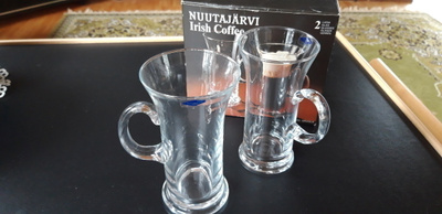 Nuutajärvi Heikki Orvola lasit, Iris Coffee lasit, 2 kpl