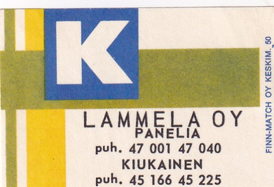Panelia, Kiukainen, Lammela Oy  , 8/12