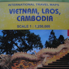 Kartta Vietnam Laos Cambodia - käytetty - pikkukuva 1