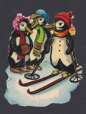 Vanha Afkh Hiihtävä Pingviini