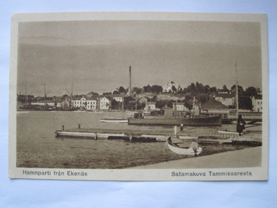 VANHA Postikortti Tammisaari Satama 1935