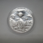 1oz UFOs over pyramids - we are not alone - hopeakolikko - pikkukuva 1