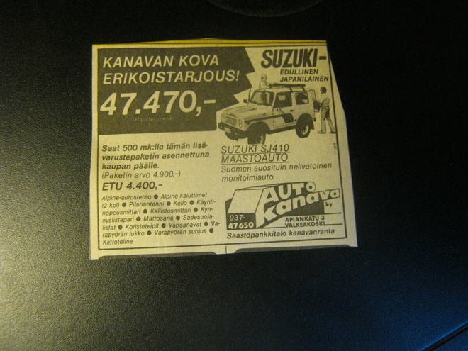 mainos Suzuki SJ410