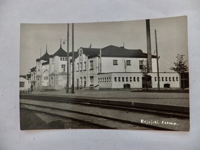 VANHA Postikortti Rajajoki Rutatie Asema 1920-l