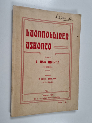 F. Max Muller : Luonnollinen uskonto