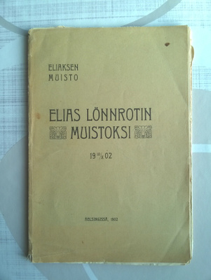 Elias Lönnrotin Muistoksi Kirja