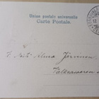 Sortavala, mies sillalla, takana kirkko, kaupunkia, p. 1903 - pikkukuva 2