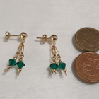 Kristalli korvakorut Gold Plated - pikkukuva 1