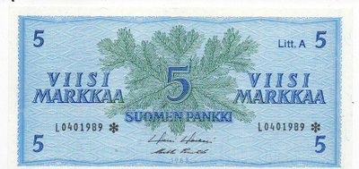 5 mk 1963 Litt. A Tähdin