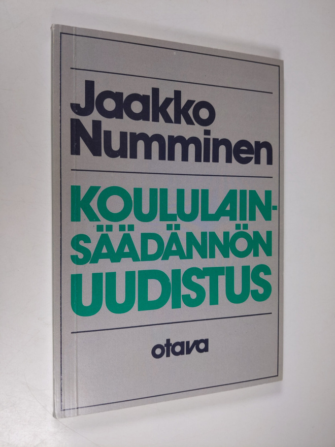 Jaakko Numminen : Koululainsäädännön uudistus