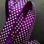 Violetti  polka dot nauhaa 4.5-5 metriä - pikkukuva 1