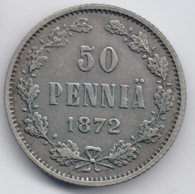 1872 50 penniä tyyppi 321.1 kl6