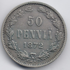 1872 50 penniä tyyppi 321.1 kl6 - pikkukuva 1