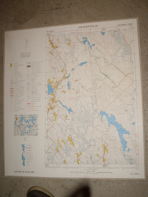 HEINÄPOHJA KARTTA Kannonkoski Konginkangas 72x54cm
