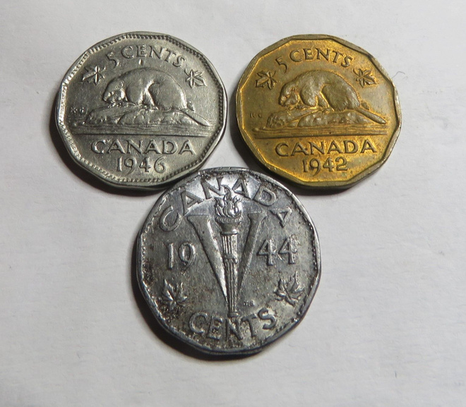 Kanada 5 cents 3 kpl