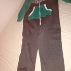 Haalari huppari S ( 160 cm ) 2-värinen, vihreä-musta - pikkukuva 2