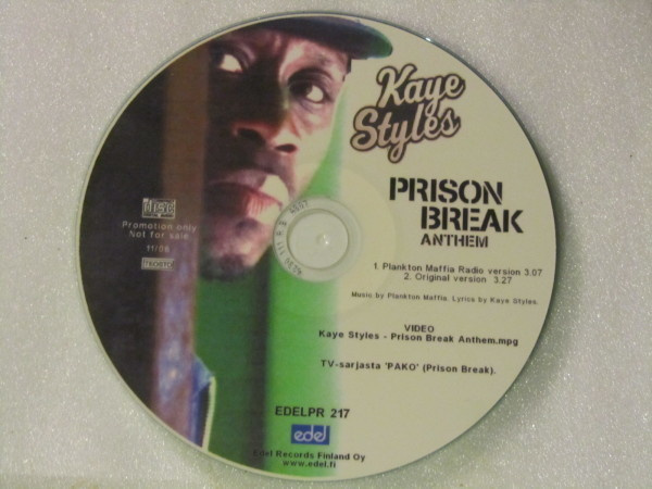 Kaye Styles • Prison Break Anthem PROMO CDr-Single
