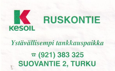 Turku,  K- Kesoil  Ruskontie    1/11