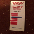 Pikavuoro aikataulut 1.1.1992 alkaen - pikkukuva 1