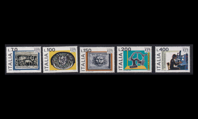Italia 1541-5 ** Postimerkkinäyttely (1976)