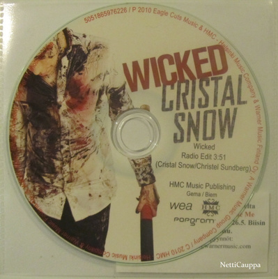 Cristal Snow • Wicked Promo CDr-Single